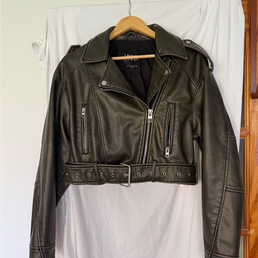 Zara Dark Brown Leather Jacket